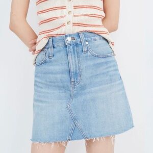 Madewell  Blue Denim Mini Skirt